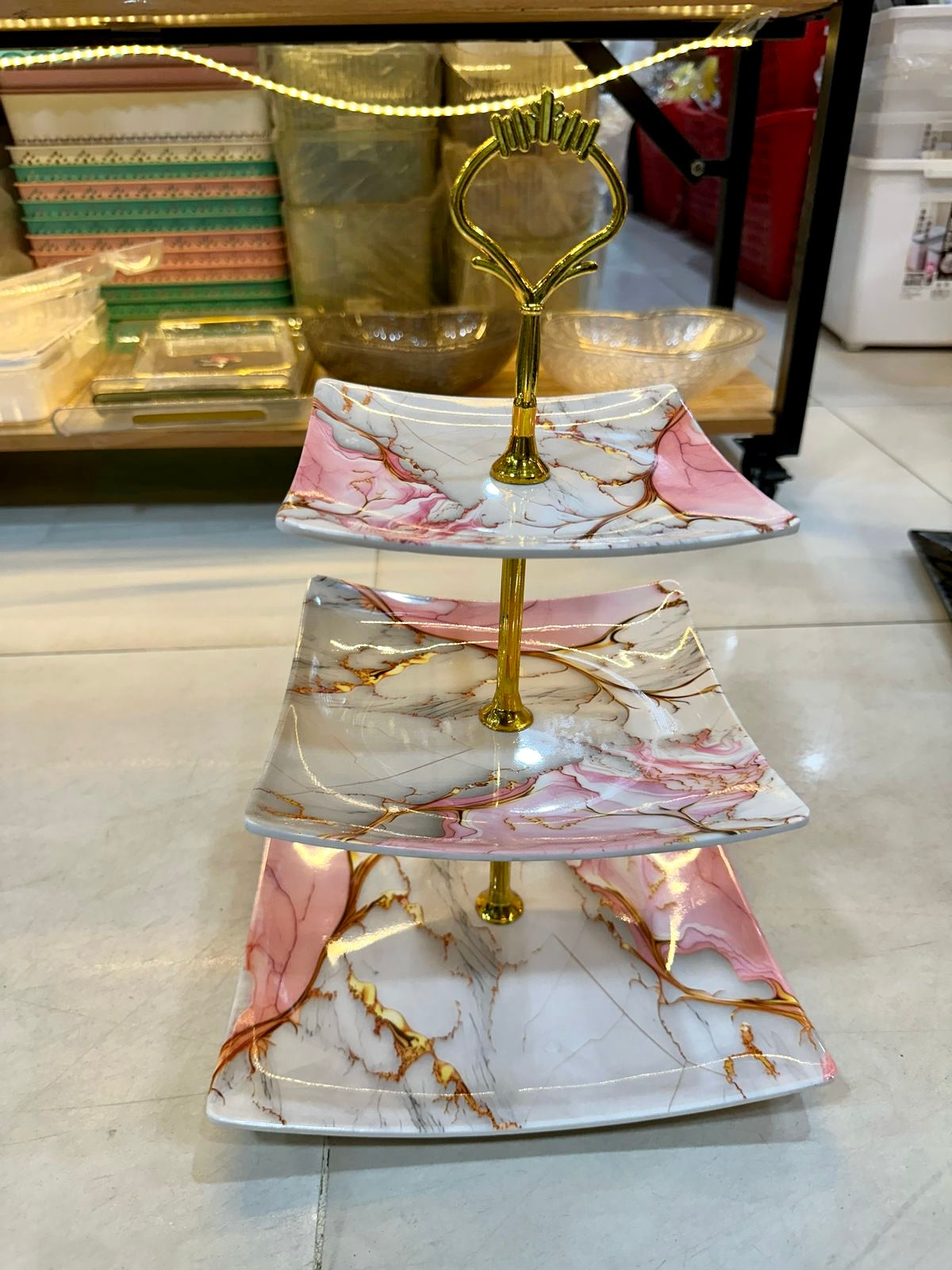 3 Tier Melamine Dessert Stand Perfect for Household Decor