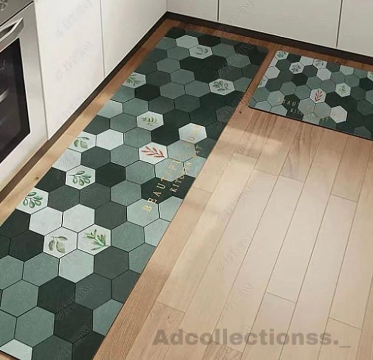 2Pcs Anti Slip Water Absorbent Matt Set