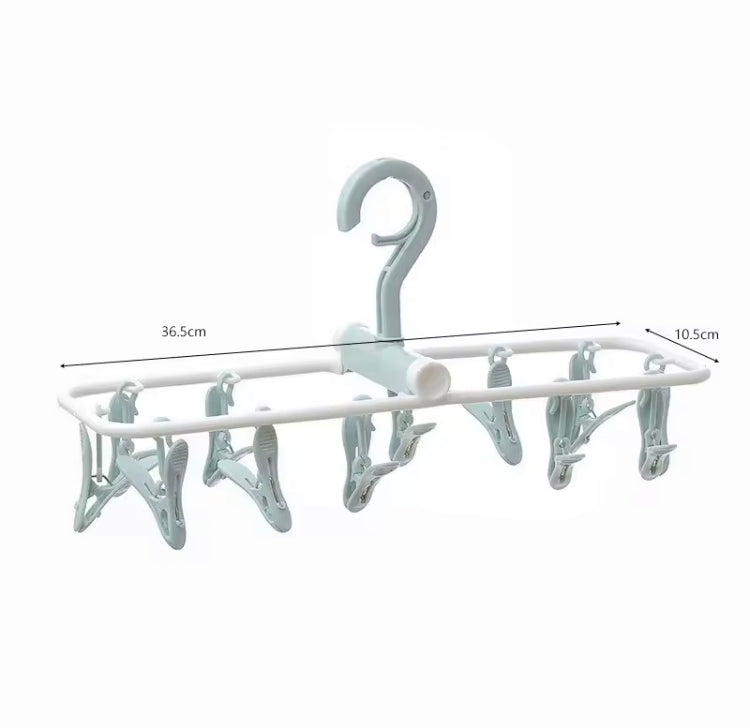 Foldable Portable Multifunctional Clips Hanger for Clothes