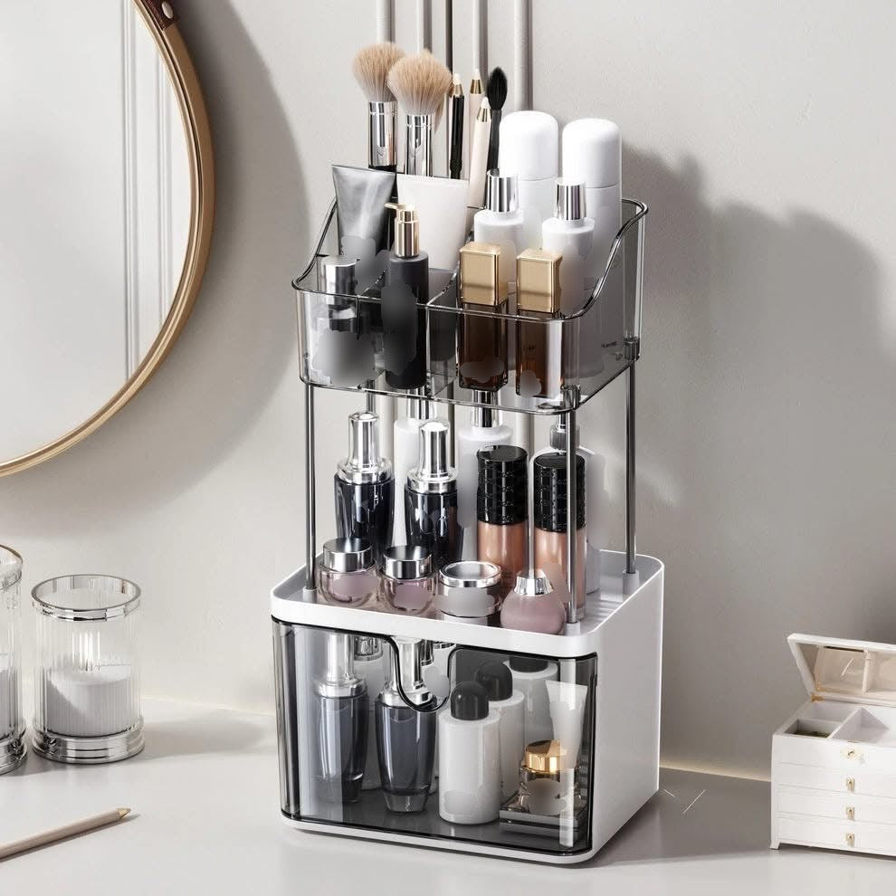 Luxury Three Tier Cosmetics Makeup Perfumes Organizer