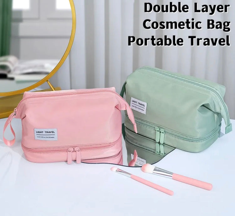 Large Capacity Double Layer Cosmetics Makeup Bag