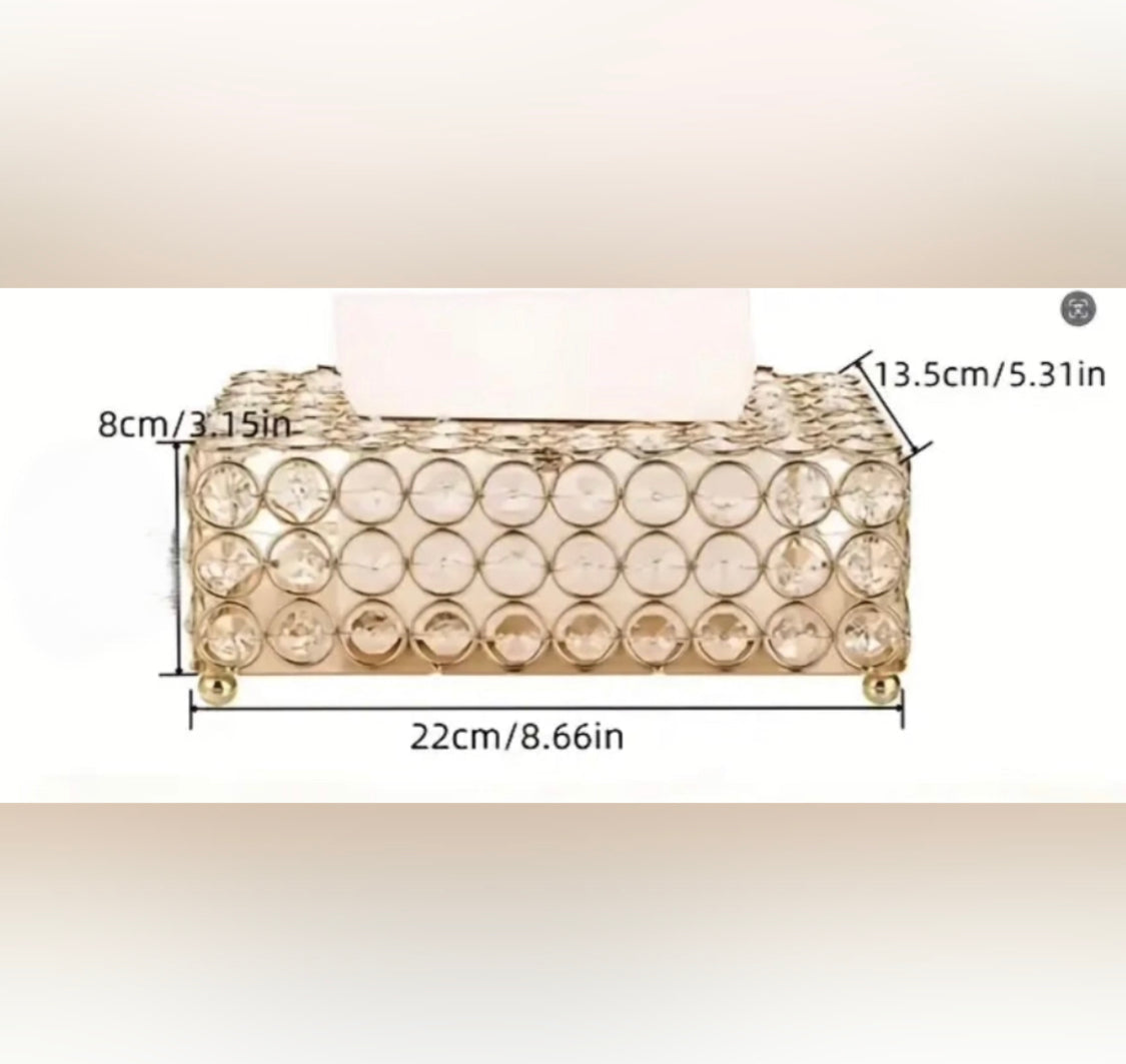 Luxury Metal Crystal Tissue Box