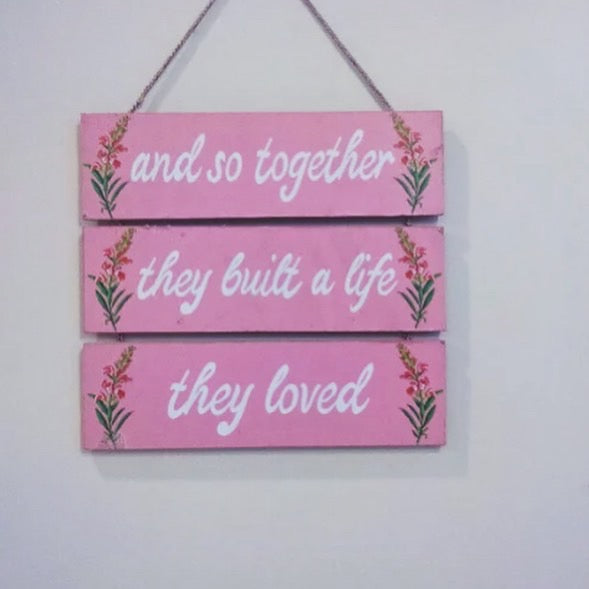 Three Step Wooden Wall Hanging for Home Decor