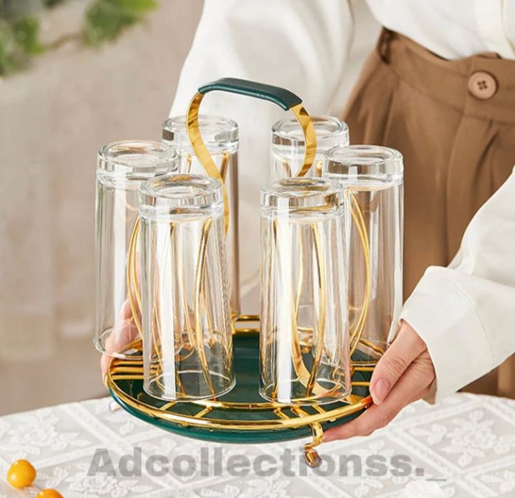 Luxury Home Metal Glass Cups Stand