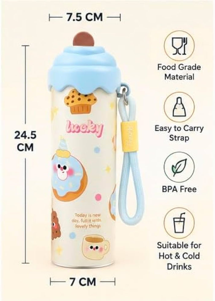 Ice Cream Shape Cute Insulated Stainless Steel Bottle for Kids