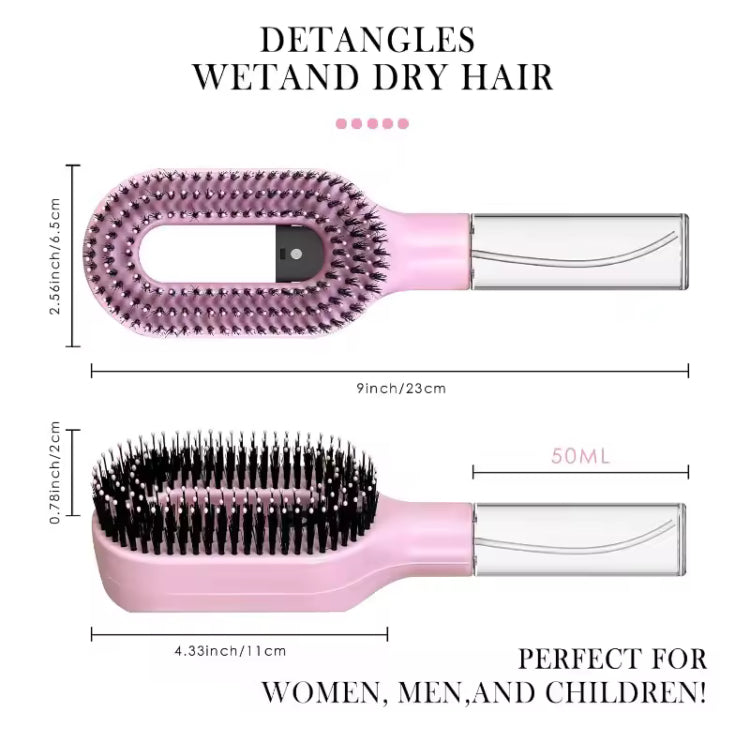 2 in 1 Spray Hair Brush Detangling Scalp Massage Comb with Water Mist Spray