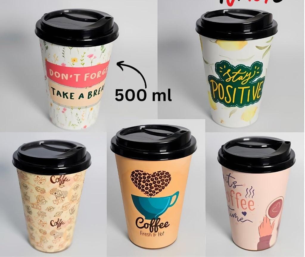 500ml Coffee Mugs with Lid