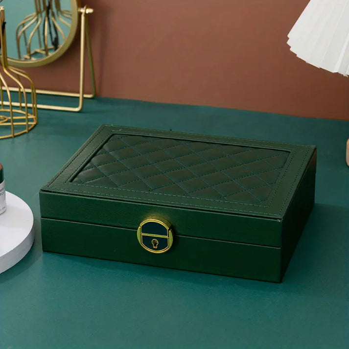 Jewellery Organizer Box with Necklace Hooks, Ring & Bracelet Storage