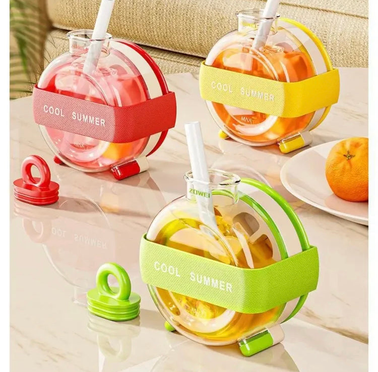 2 in 1 Round Beverage Dispenser and Ice Cuber Maker