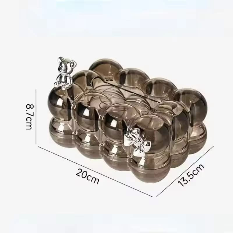 Acrylic Bubble Tissue Box with Bow & Bear