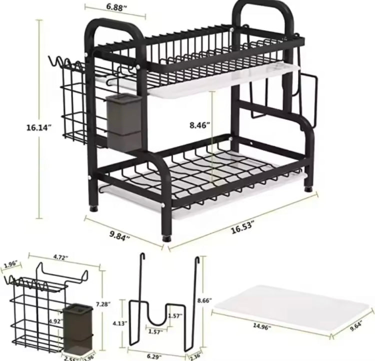 Metal Rustproof Multi Layer Dish Drying Rack
