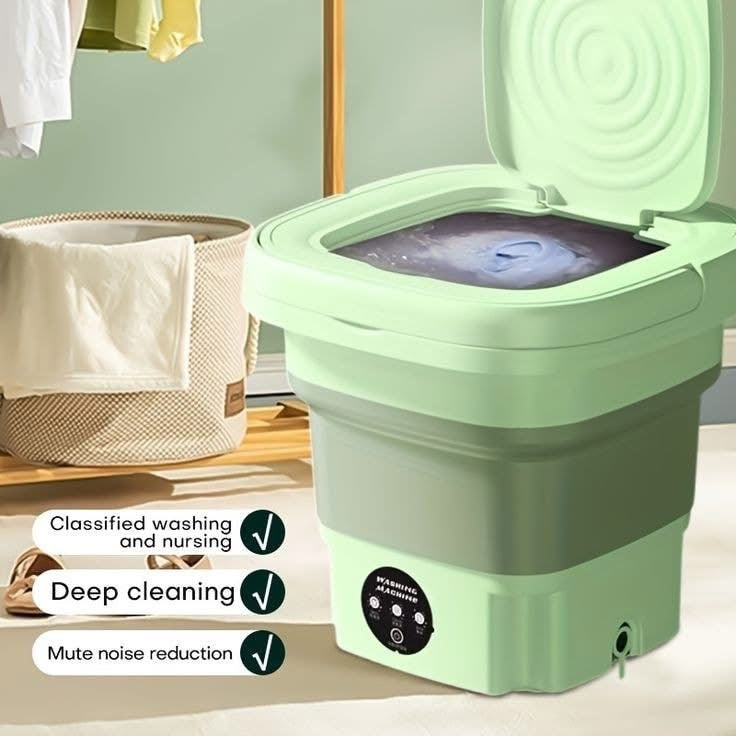8 Litre Foldable Portable Washing Machine with Box Packaging