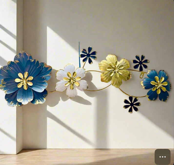 Metal Large Size Flower Wall Motif for Home Decor