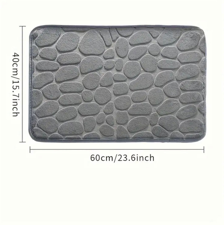 Anti-Slip Super Soft Geometric Stone Pattern Super Absorbent Matt