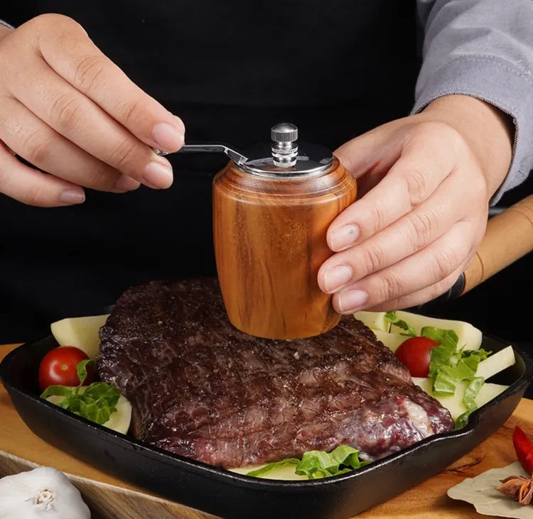 Premium Wooden Manual Pepper Grinder