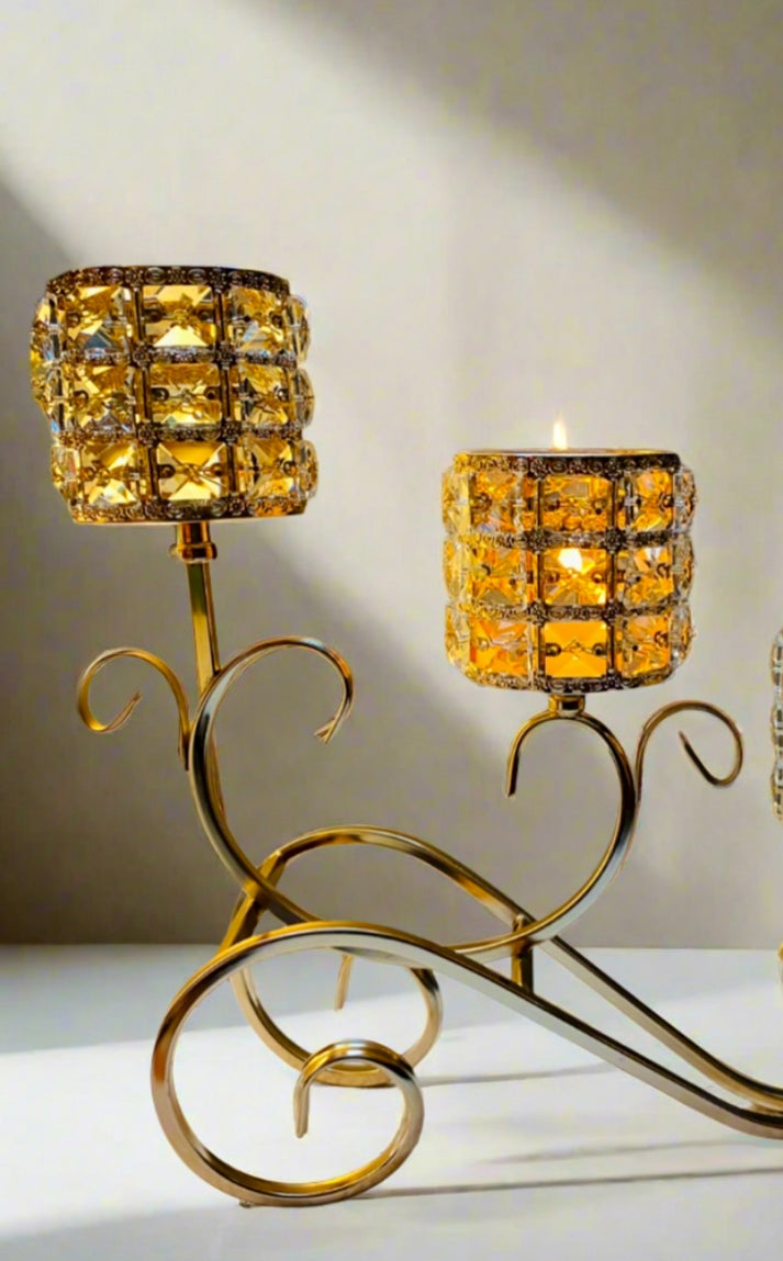 3 Tiers Crystal Candle Holder