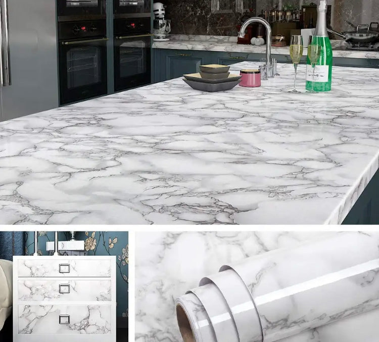 200*60cm Marble Printed Sheet for Kitchen Home Peel & Stick Walpaper Multipurpose