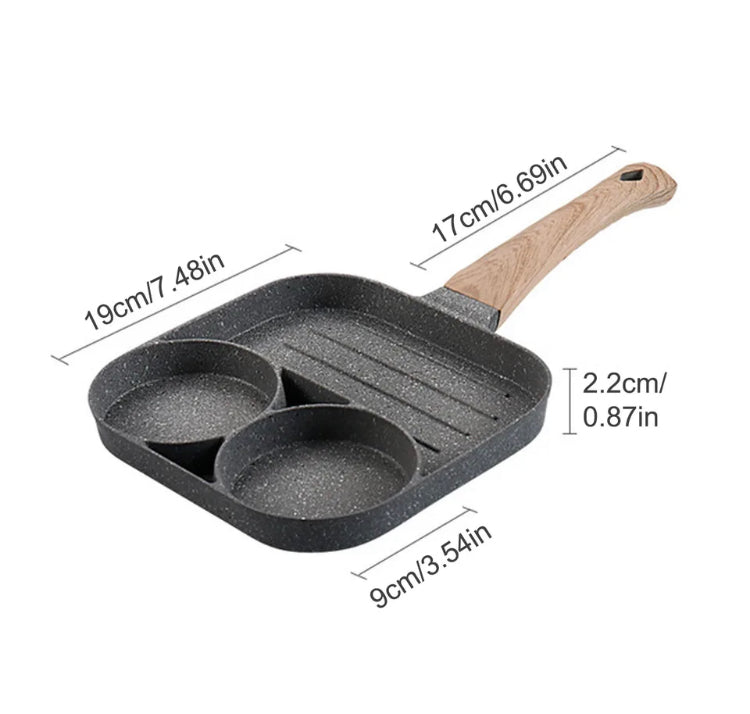 Non-Stick Three Portions Frying Pan