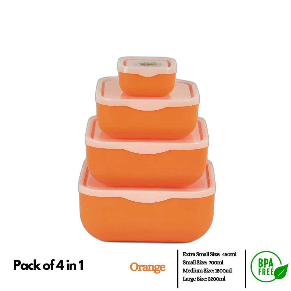 4 Pcs Multipurpose Storage Boxes with Lids for Household