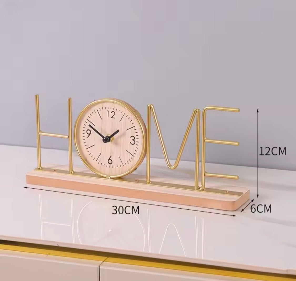 Metal Home Design Table Desk Clock