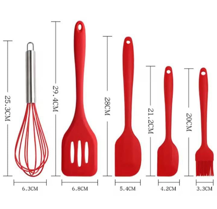 5 Pcs Silicone Cooking Set