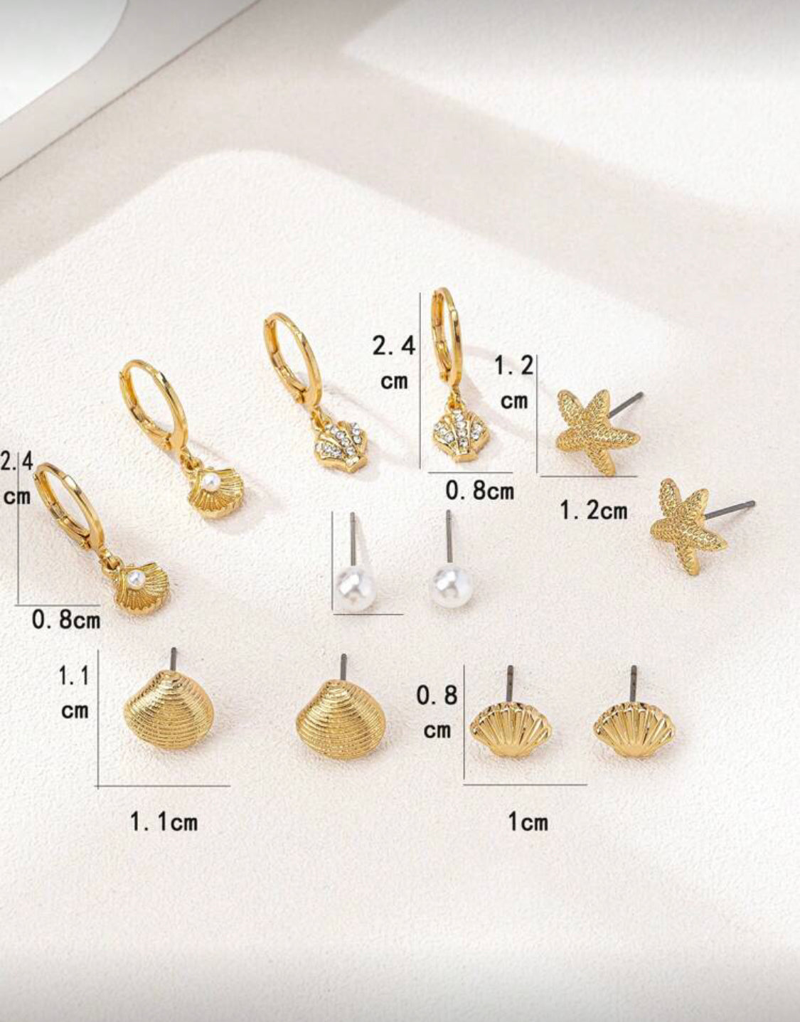 Pack of 6 Pairs of High Quality Earings