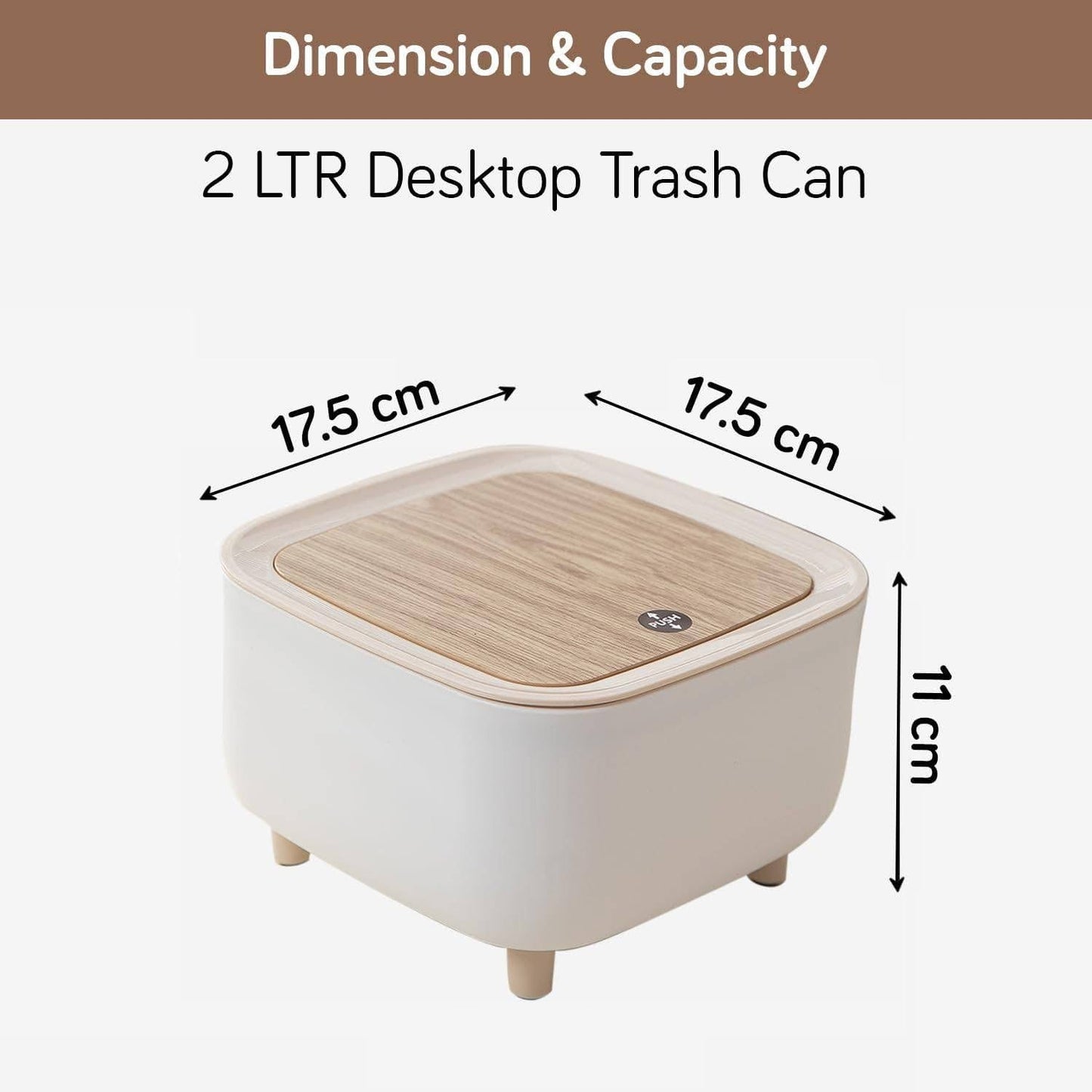 Automatic One Touch Desktop Table Dustbin
