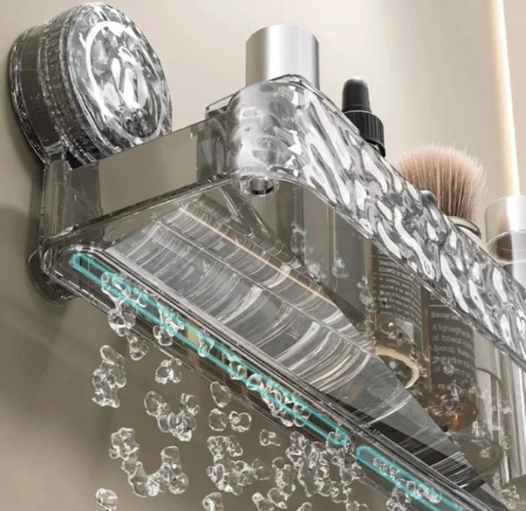 Luxury Wall Mounted Suction Shelf with Hooks