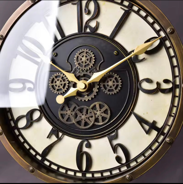 Large Retro Pendulum Wall Hanging Clock