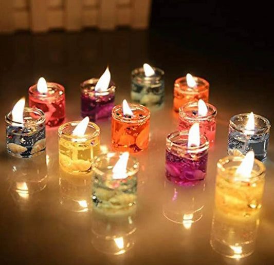 Set of 12 Burning Candles for Home Decor