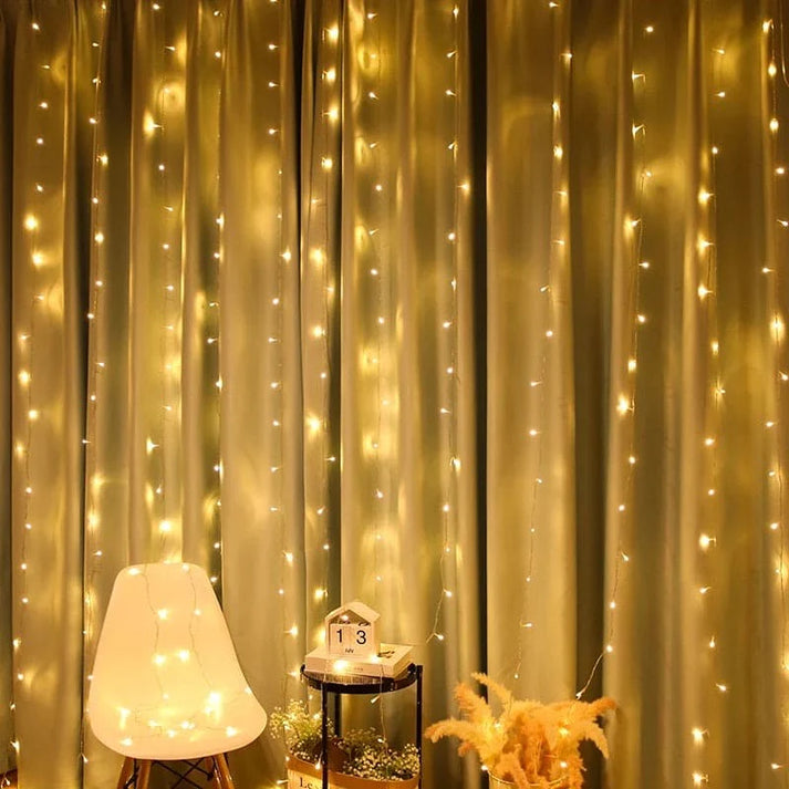 Led Curtain FairyLights 10x10 ft