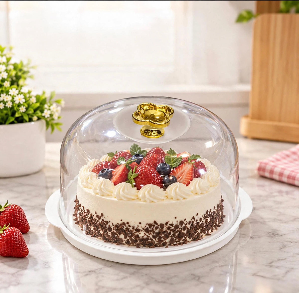 Round Shape Cake Stand with Lid
