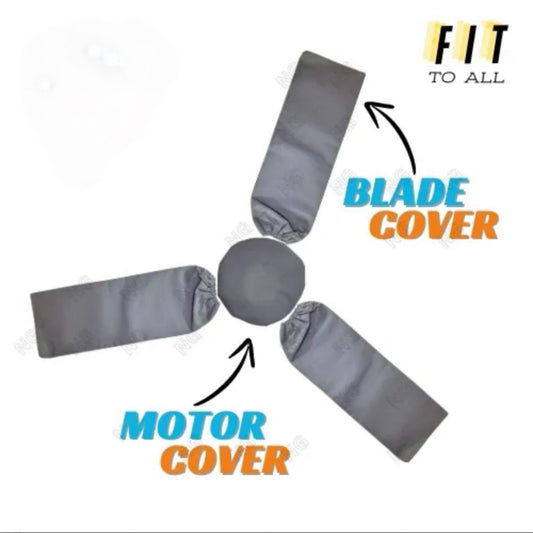 4 Pcs Set Ceiling Fan Blades & Motor Dust Proof Covers