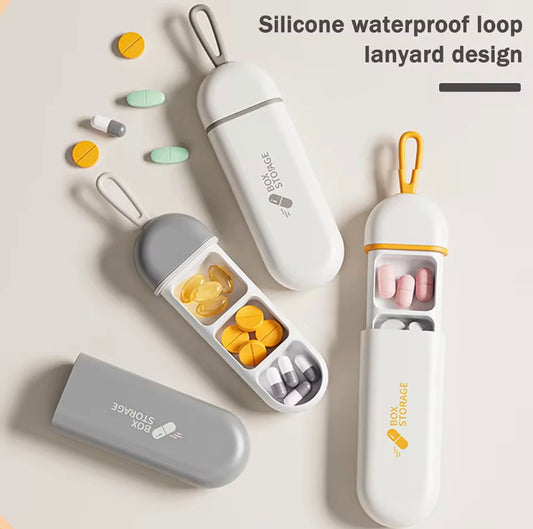 Silicone Portable Compact Design Pill Medicine Box
