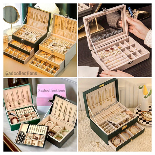 Premium Leather Jewellery Box Organizers