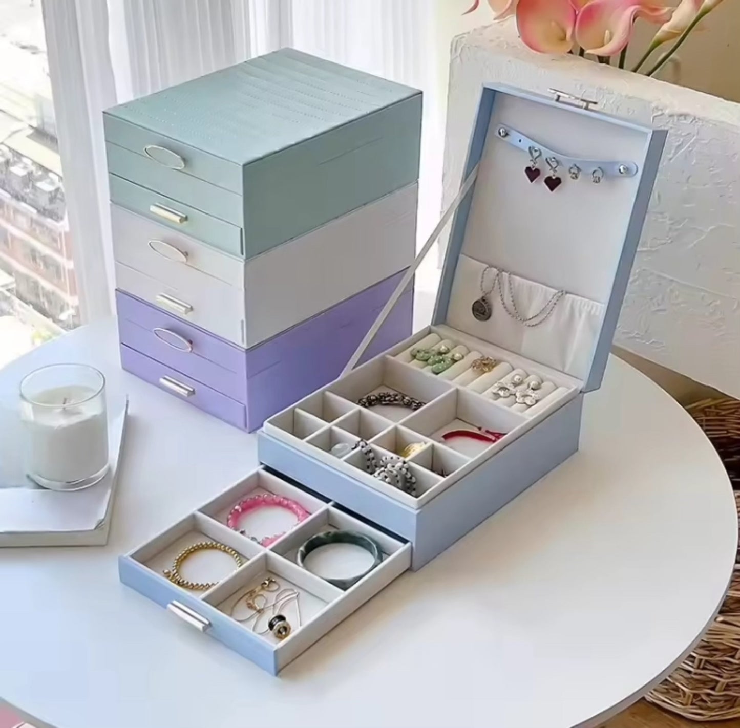 Double Layer Drawer Style Jewellery Box