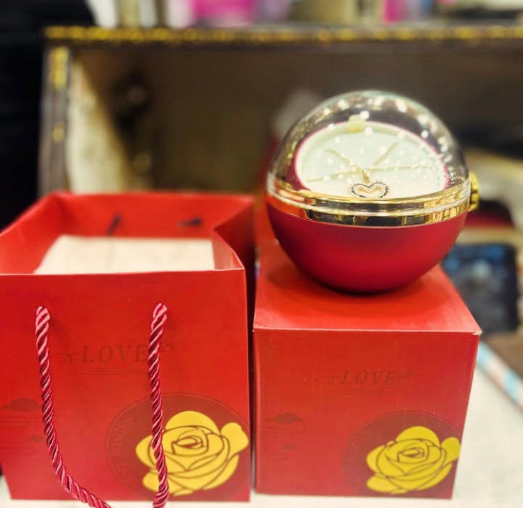 Surprise Preserved Eternal Rose Rotating Gift Jewellery Box
