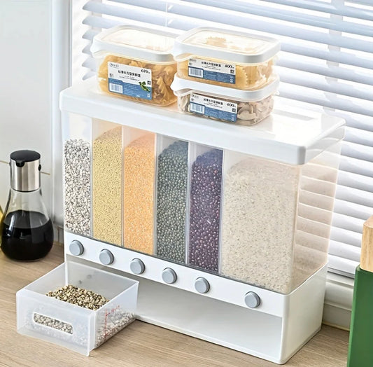 10L 6 Grids Cereal Food Dispenser