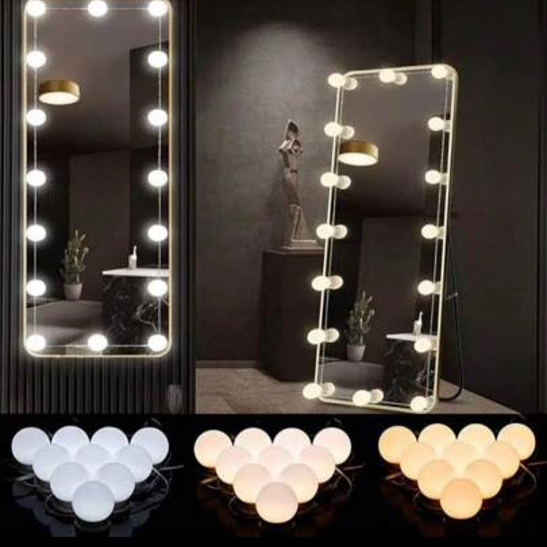 10 Vanity Mirror Bulbs with 3 Light Modes