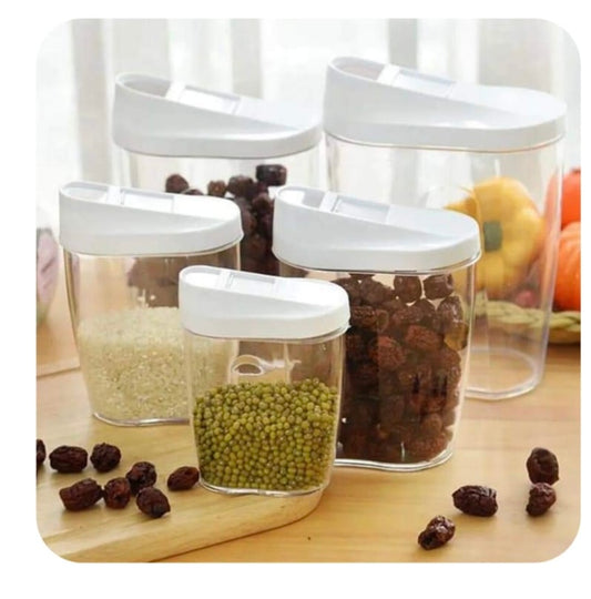 5Pcs Acrylic Jar Set Premium Quality (Box Packing)