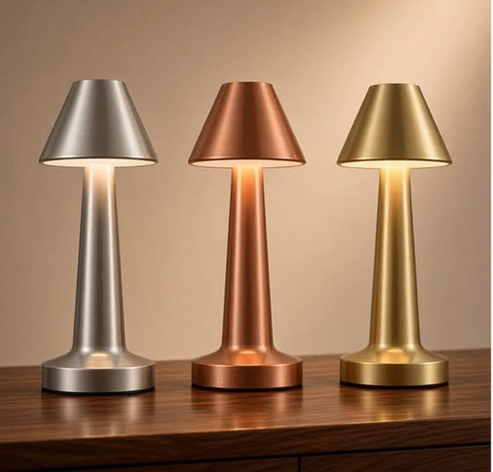 Metal Rechargeable Touch Lamp with 3 Modes of Light