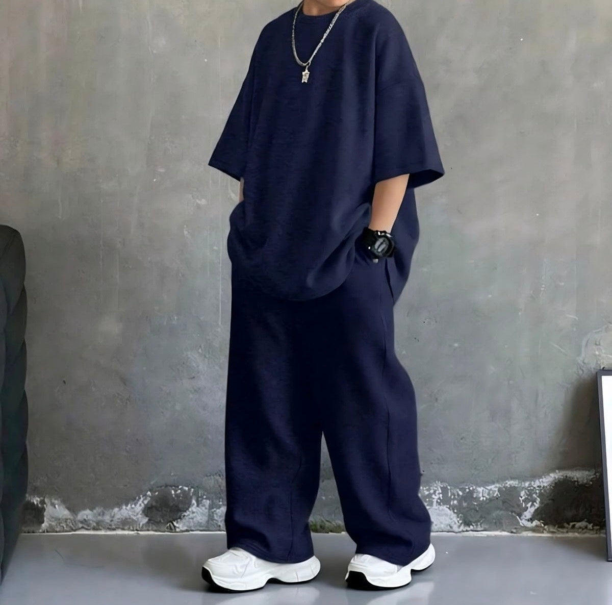 Kids Drop Shoulder Tshirt with Baggy Trouser