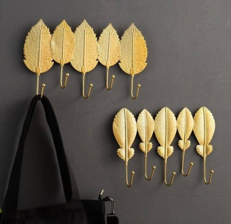Nordiac Metal Leaf Shape Rustproof Hanging Hook