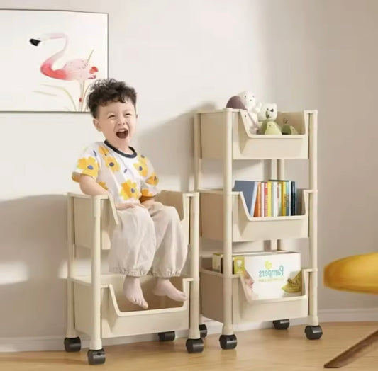 Three Layer Multifunctional Trolley for Household with Wheels