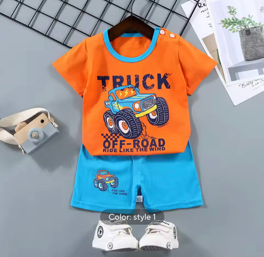 Tshirt+Shorts 2 Piece/Set For Boys