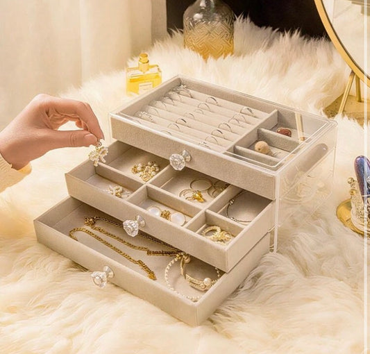 Large Capacity Three Layer Jewellery Organizer