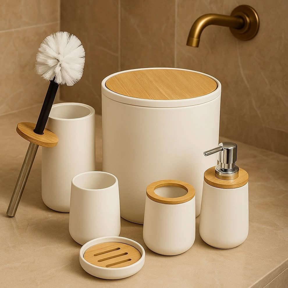 Premium 6 Pcs Bathroom Set Modern Accessories