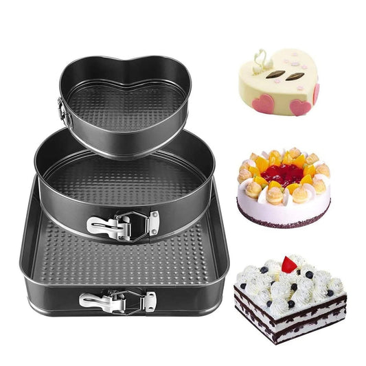 3 Pcs Set of Non-Stick Cake Moulds