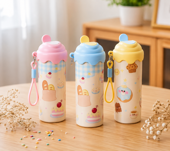 Ice Cream Shape Cute Insulated Stainless Steel Bottle for Kids