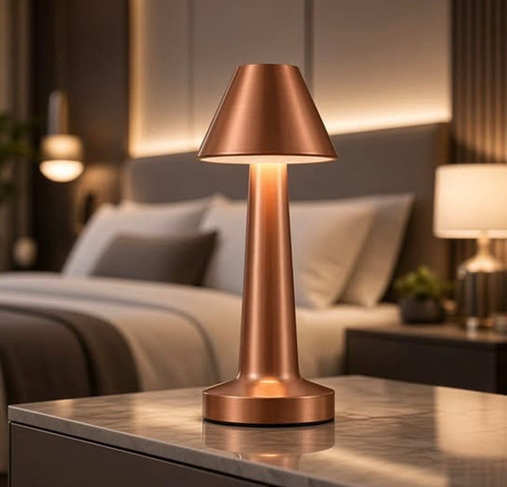 Metal Rechargeable Touch Lamp with 3 Modes of Light